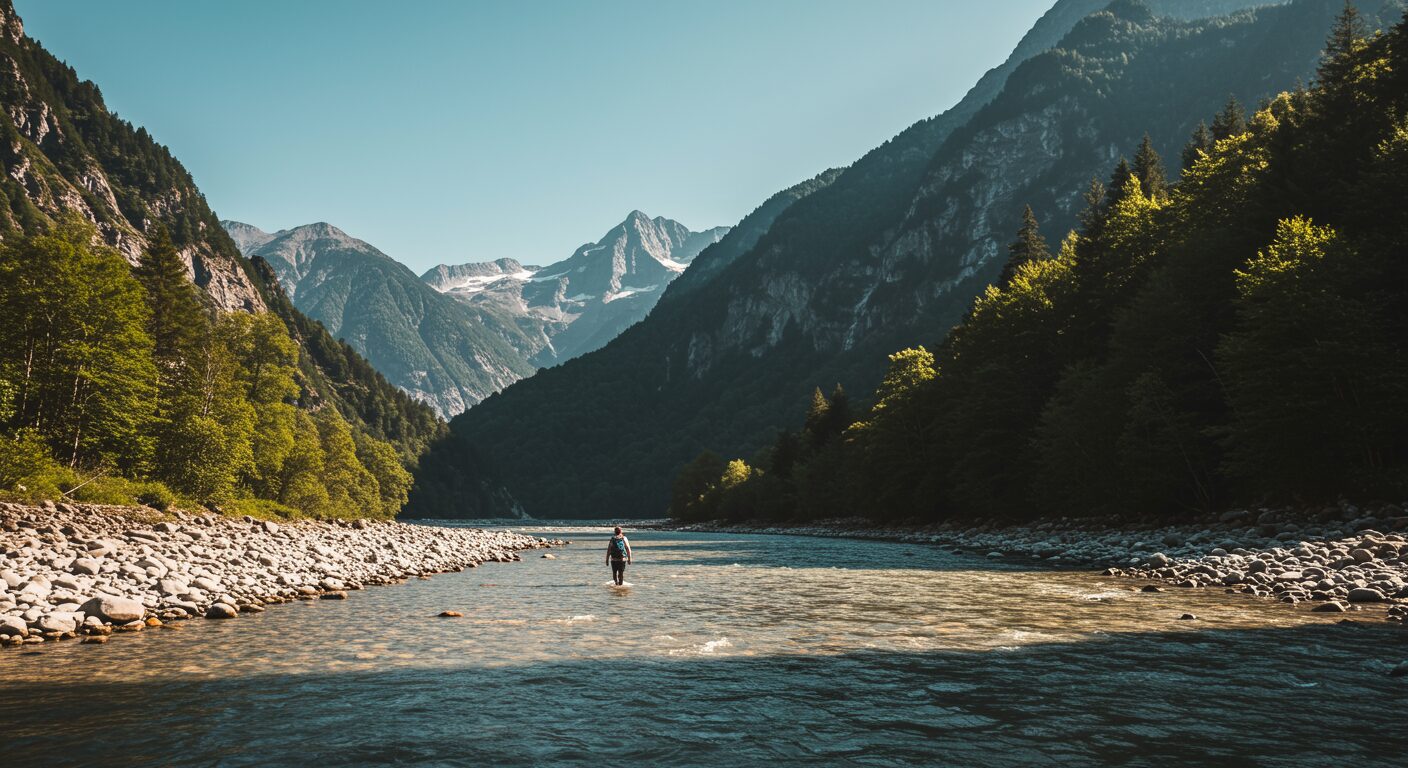旅先の風景のフォトリアル画像