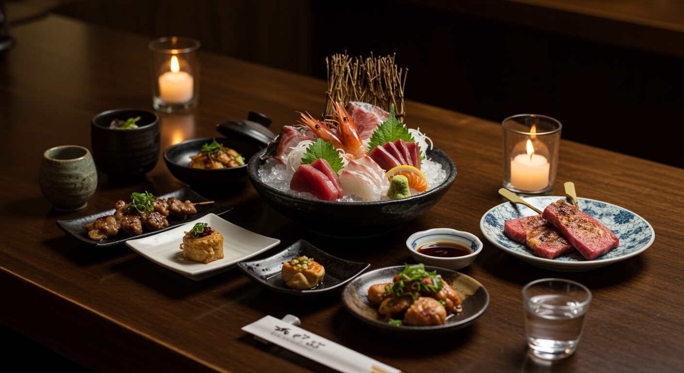 福岡の高級居酒屋おまかせコース料理