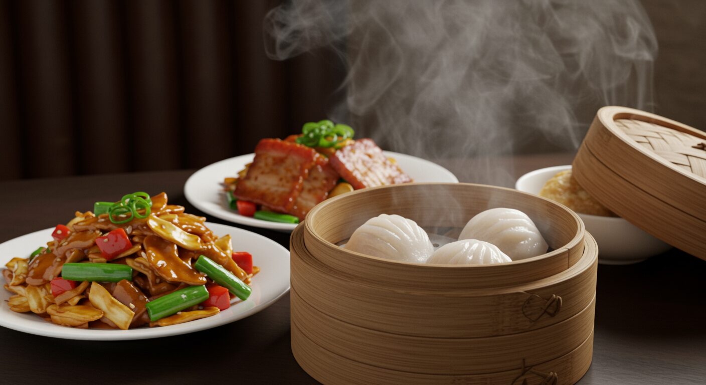福岡中華料理のシズル写真
